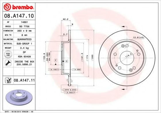 BREMBO 08.A147.10