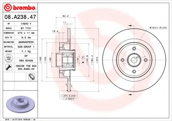 BREMBO 08.A238.47