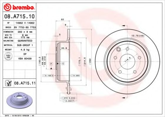 BREMBO 08.A715.10