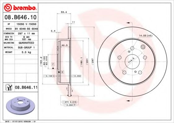 BREMBO 08.B646.10