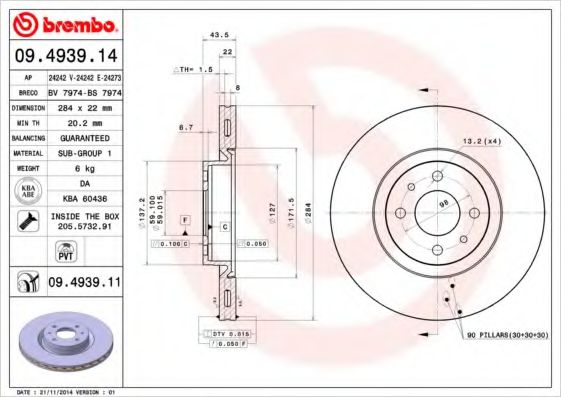 BREMBO 09.4939.11