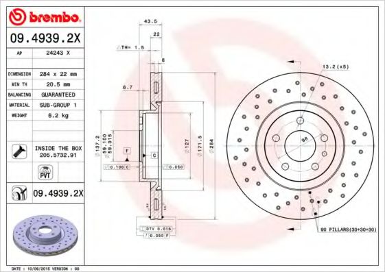 BREMBO 09.4939.2X