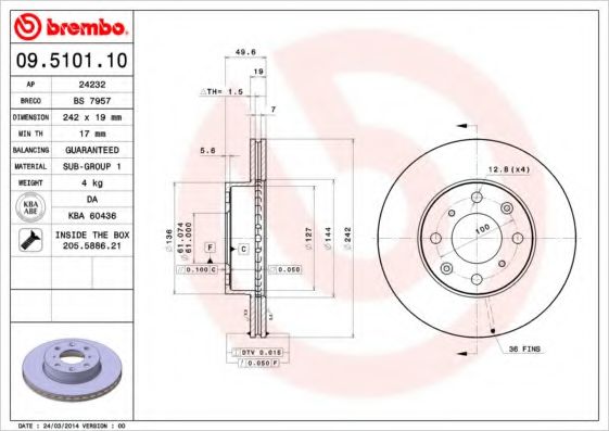 BREMBO 09.5101.10