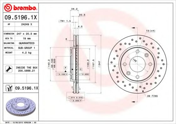 BREMBO 09.5196.1X