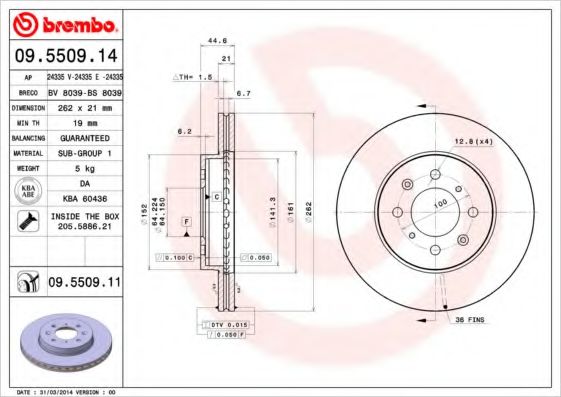 BREMBO 09.5509.14