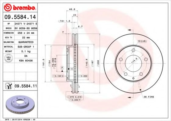 BREMBO 09.5584.14