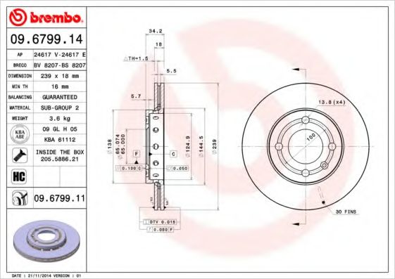 BREMBO 09.6799.14