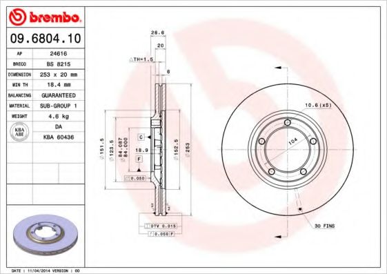 BREMBO 09.6804.10