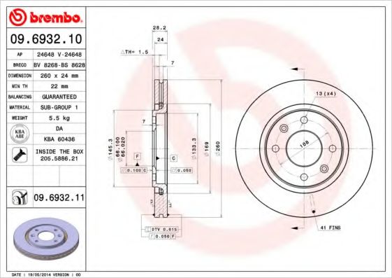 BREMBO 09.6932.10