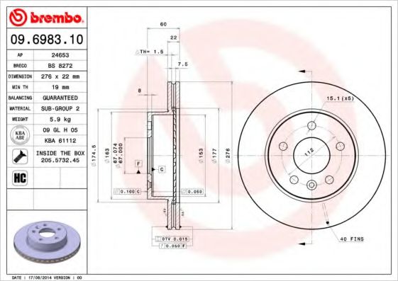 BREMBO 09.6983.10