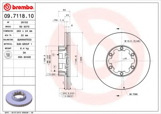 BREMBO 09.7118.10