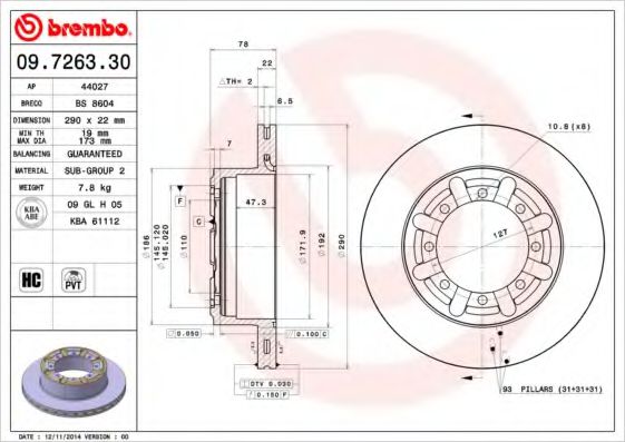 BREMBO 09.7263.30