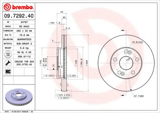 BREMBO 09.7292.40