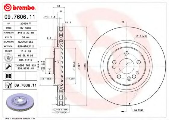 BREMBO 09.7606.11