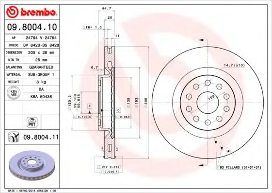 BREMBO 09.8004.11