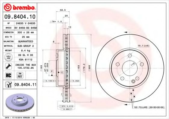 BREMBO 09.8404.11