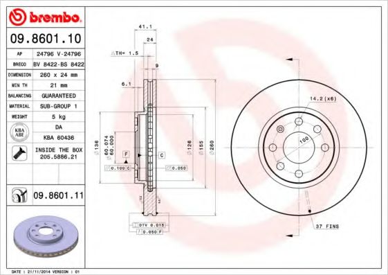 BREMBO 09.8601.11