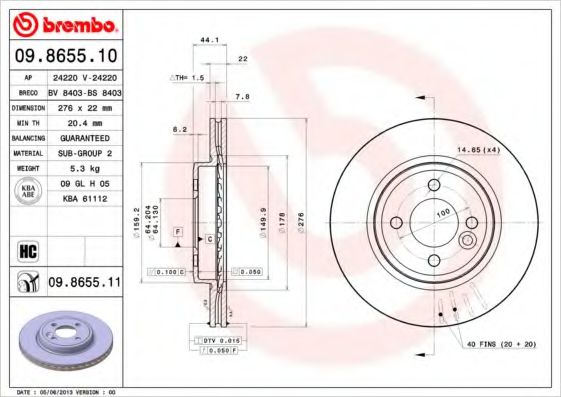 BREMBO 09.8655.10