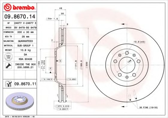 BREMBO 09.8670.14