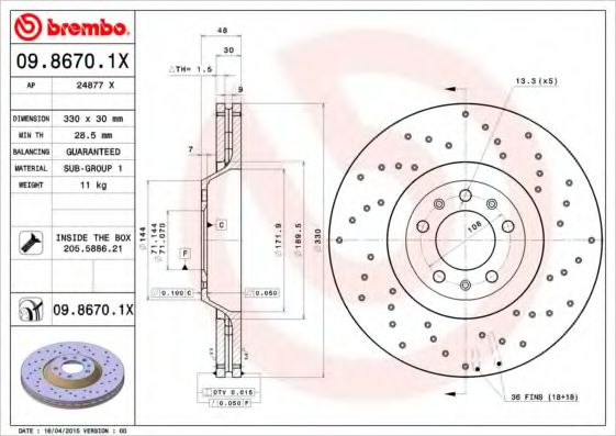 BREMBO 09.8670.1X