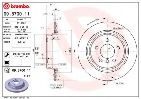 BREMBO 09.8700.11