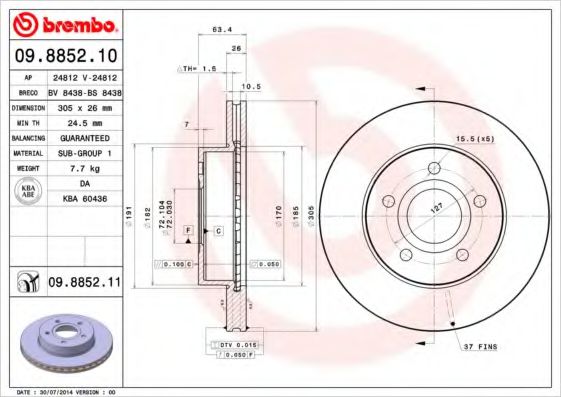 BREMBO 09.8852.11