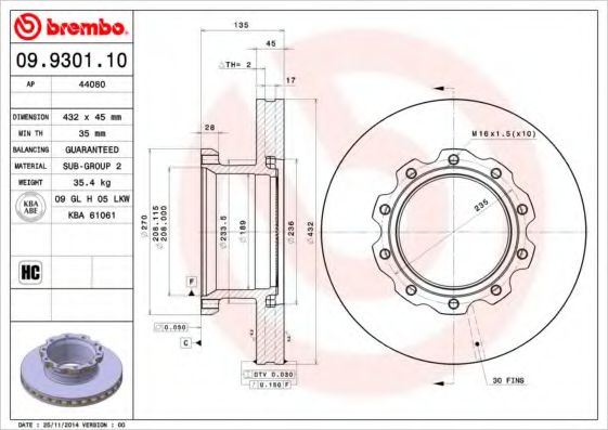 BREMBO 09.9301.10