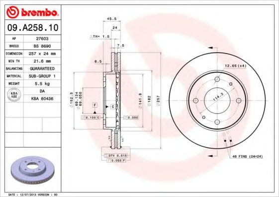 BREMBO 09.A258.10