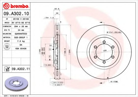 BREMBO 09.A302.10