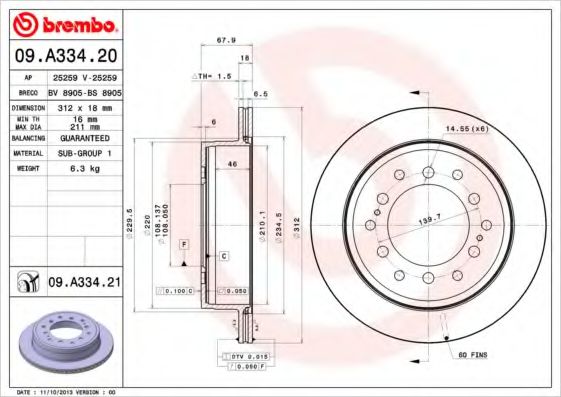 BREMBO 09.A334.20