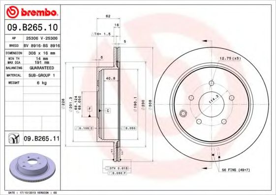 BREMBO 09.B265.11