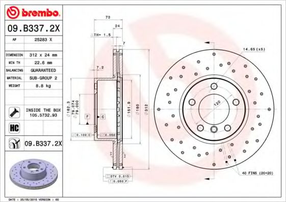 BREMBO 09.B337.2X