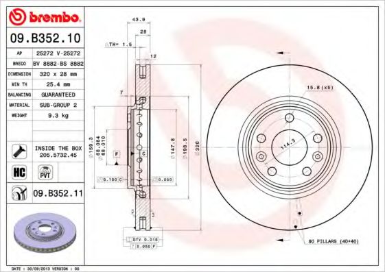 BREMBO 09.B352.11