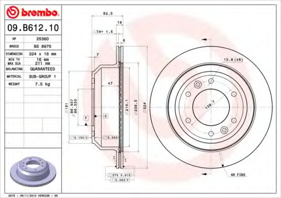 BREMBO 09.B612.10