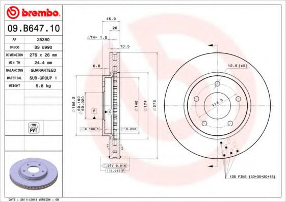 BREMBO 09.B647.10