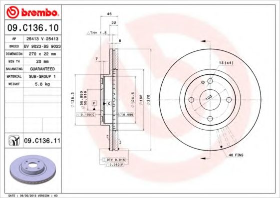 BREMBO 09.C136.11